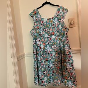 Retrolicious Brand Mad Hatter Tea Party Dress. Size 2x